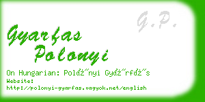 gyarfas polonyi business card
